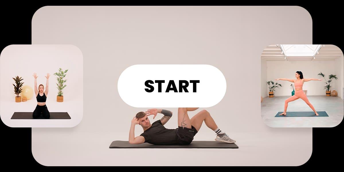 A woman checking her fitness progress on a smartphone after a workout